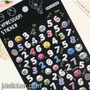  Lovely Puffy Stickers,Foam Sticker , Customized Design 